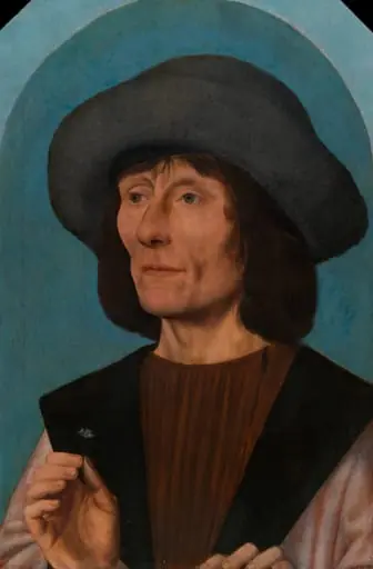 Portrait of a Man with a Pink, by Quinten Metsys