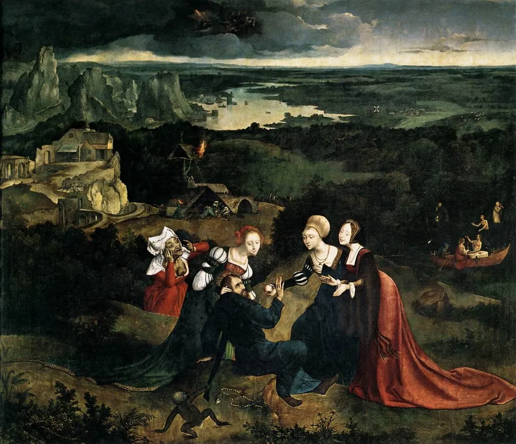 The Temptations of Saint Anthony the Abbot, by Quinten Metsys, oil, 1515