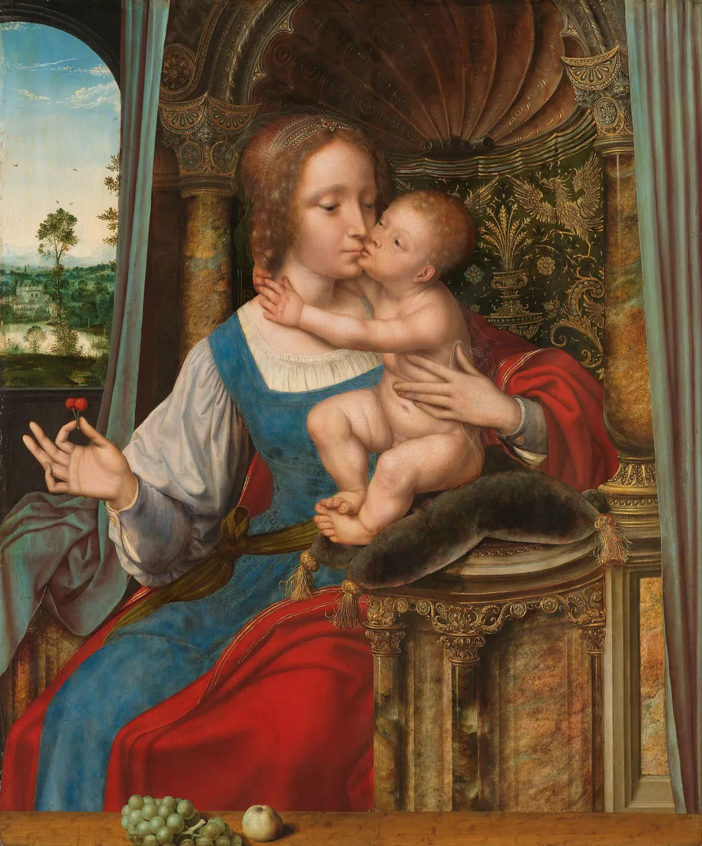 The Virgin and Child, by Quinten Metsys, oil, 1520