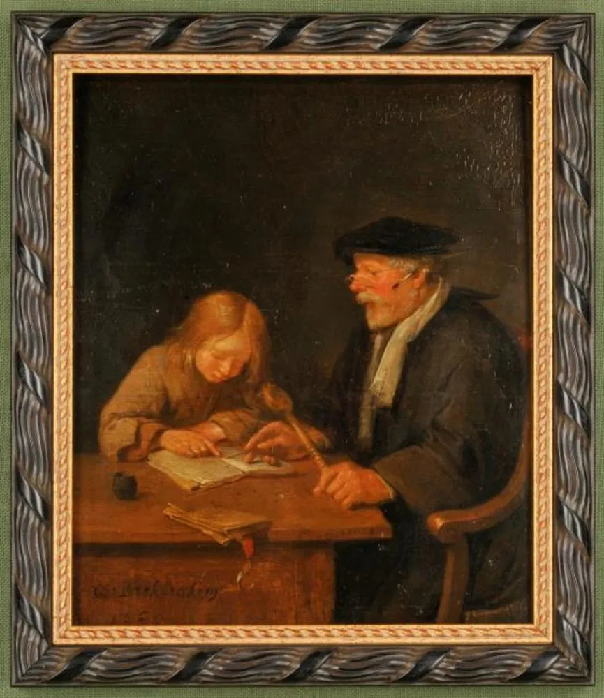 An Old Teacher and his Pupil, by Quirijn van Brekelenkam, oil, 1663
