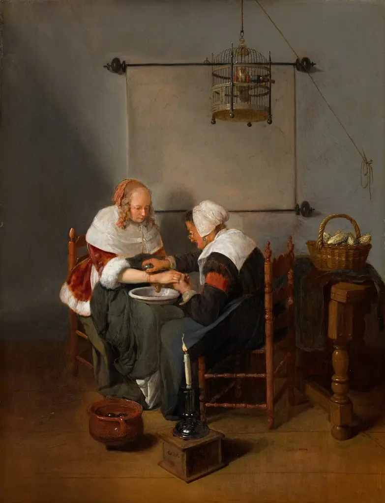 An Old Woman Bleeding a Young Woman, known as 'The Bloodletting', by Quirijn van Brekelenkam