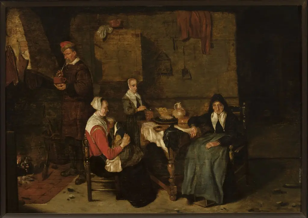 Family scene, by Quirijn van Brekelenkam