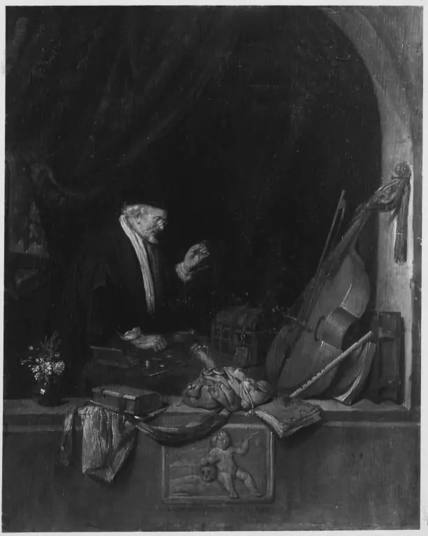 Gold weigher in a window, by Quirijn van Brekelenkam