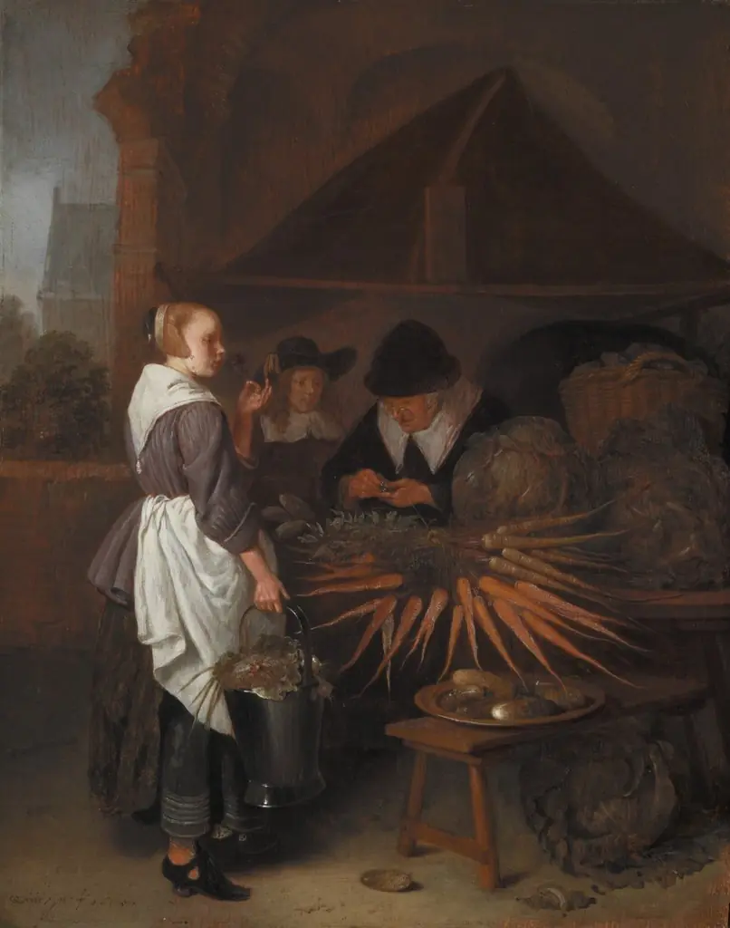 The Vegetable Stall, by Quirijn van Brekelenkam