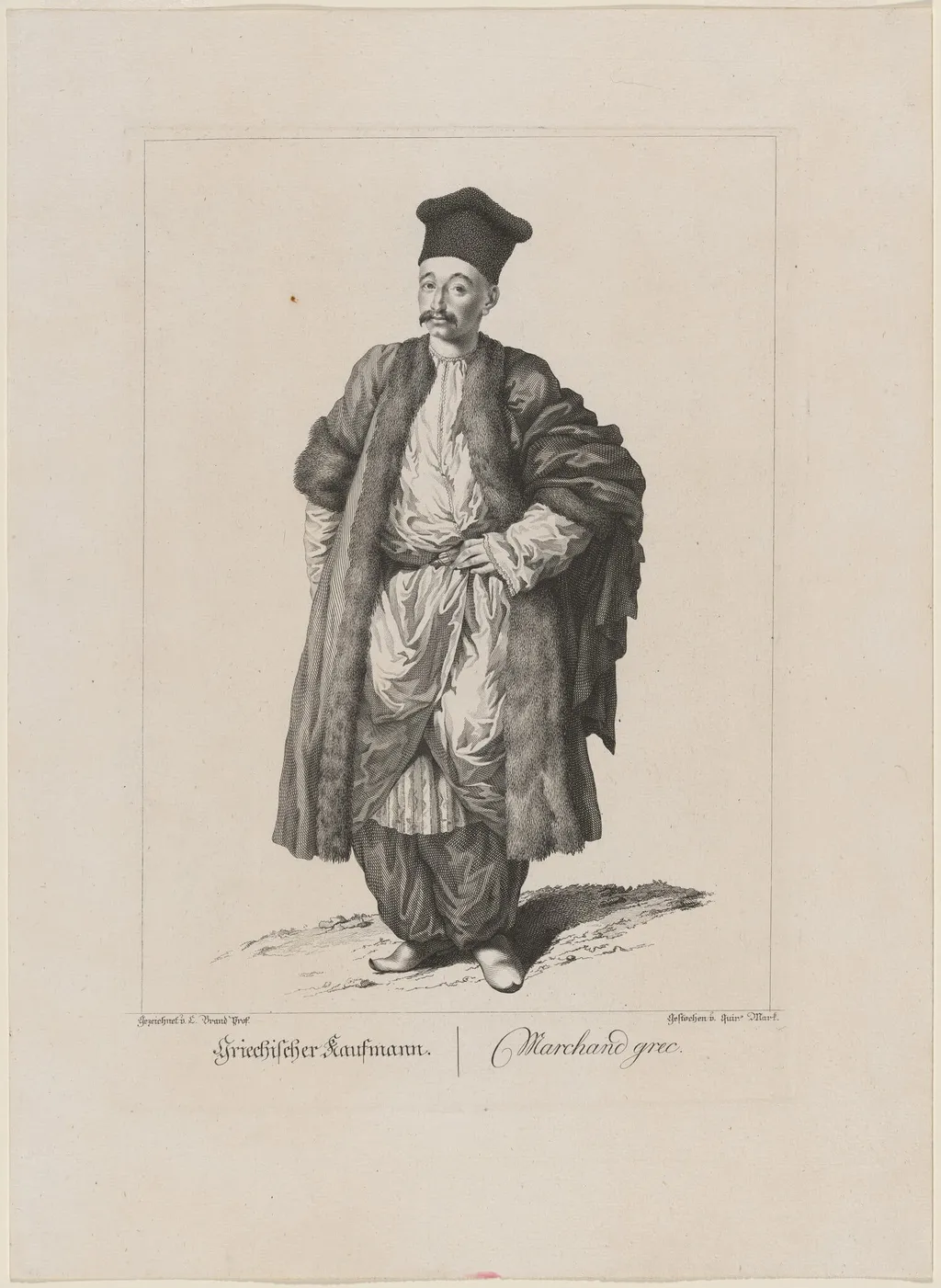 Griechischer Kaufman (Greek Merchant), by Quirin Mark, ink, 1775