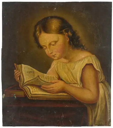 Lesendes Mädchen, by R. Turner