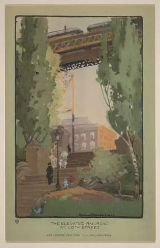The Elevated Railroad at 110th Street, by Rachael Robinson Elmer