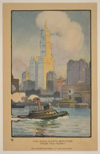 The Woolworth Building from the Ferry, by Rachael Robinson Elmer