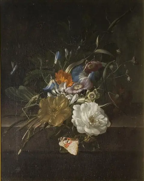 A still-life with a spray of flowers, by Rachel Ruysch