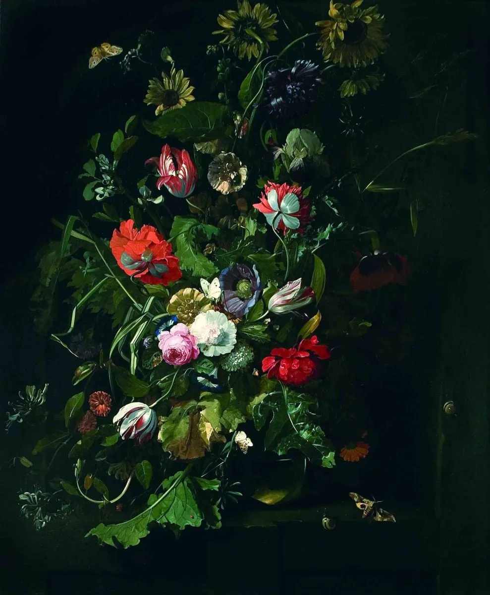 Buchet de flori într-un vas, by Rachel Ruysch, unspecified, 1750