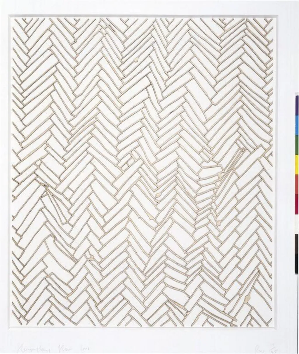 Herringbone Floor, by Rachel Whiteread, 2001