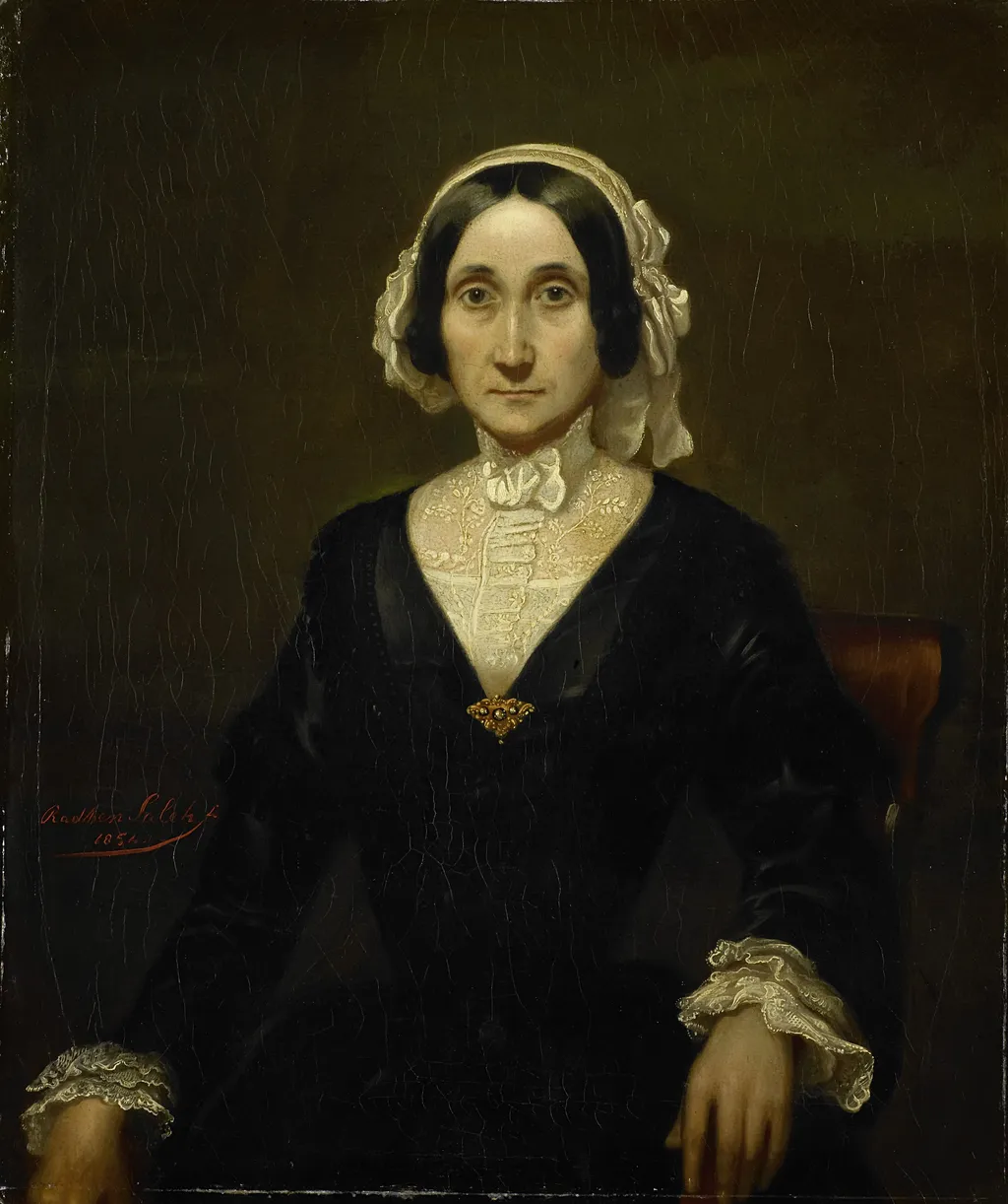 Portrait of Mrs. W.J.S. van Alphen, baroness of Reede van Oudtshoorn, by Raden Saleh, oil, 1854