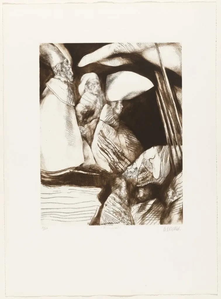 Untitled, by Rafael Coronel, ink, 1972