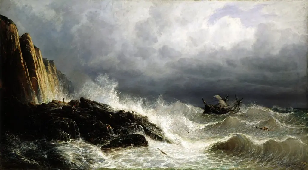 Un naufragio en las costas de Asturias, by Rafael Monleón