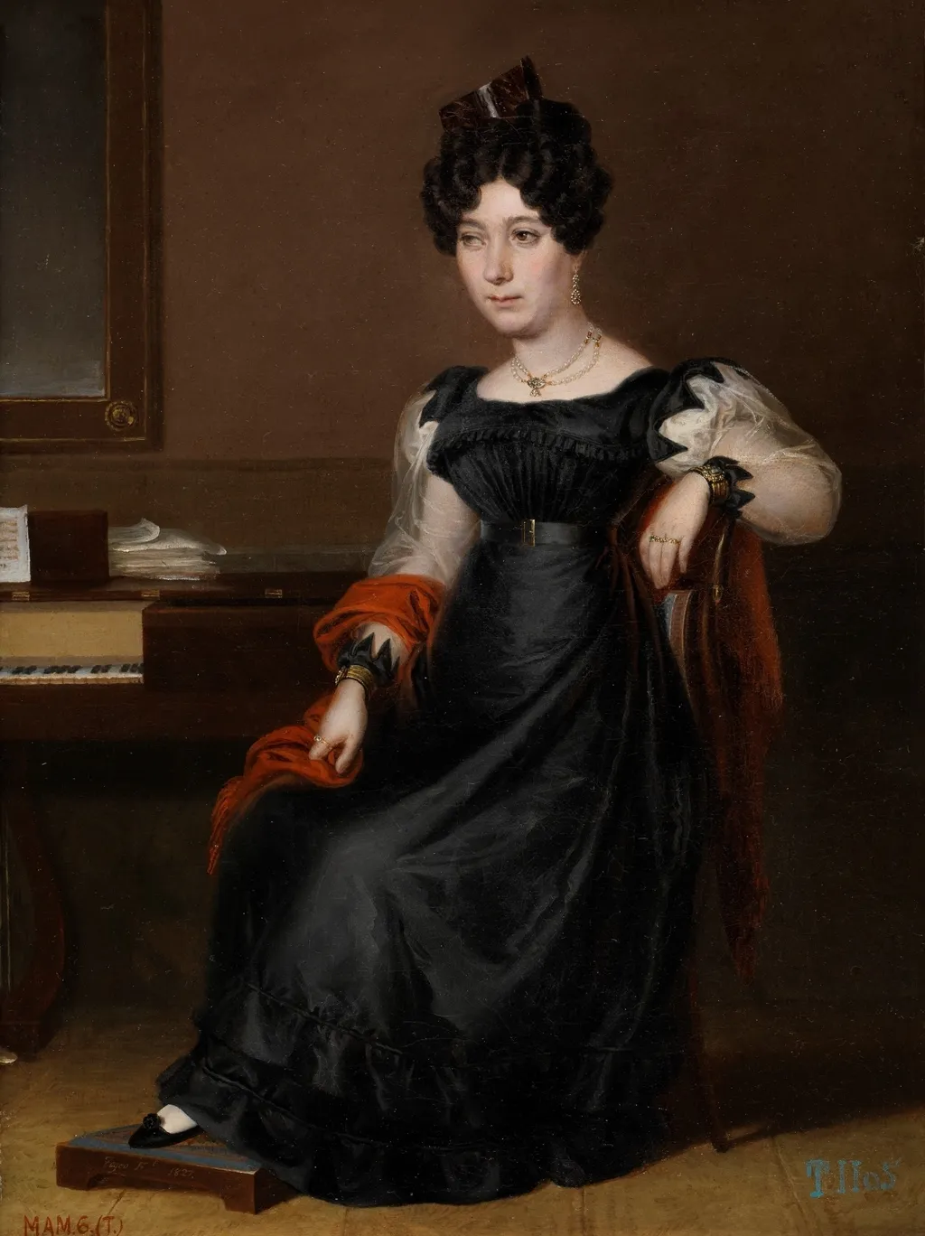 María de la Cruz Benítez, by Rafael Tejeo, oil, 1827