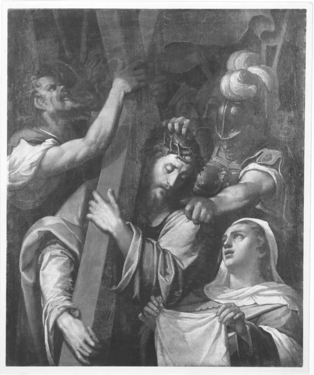 Christ carrying the Cross, by Raffaellino da Reggio, unspecified, 1564