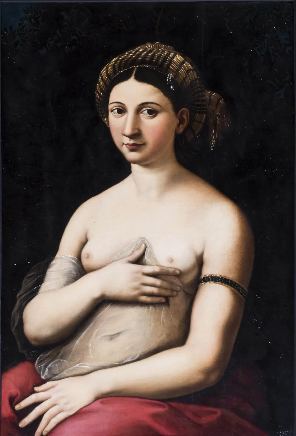 La fornarina, by Raffaellino del Colle, oil, 1525