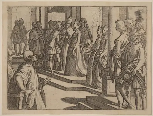 The Betrothal of Margaret of Austria to Philip III, King of Spain, by Raffaello Schiaminossi