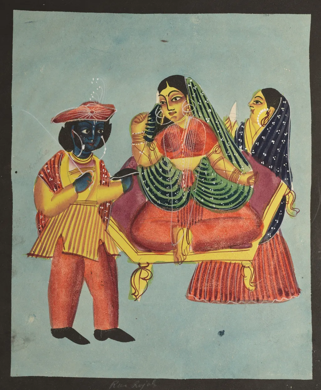 Rai Raja, from a Kalighat album, unspecified, 1896