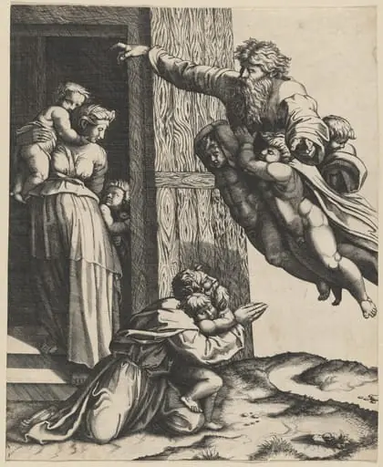 God Appearing to Noah, by Raimondi School