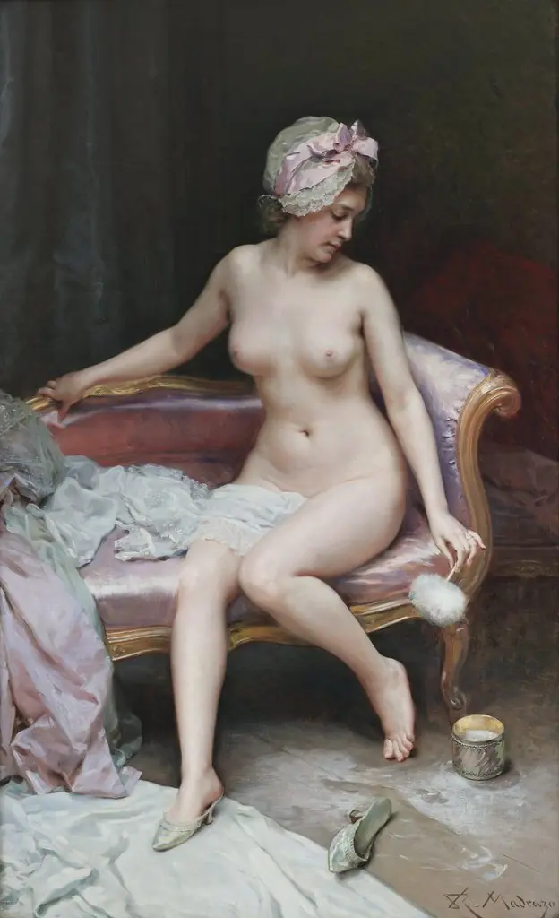 After the Bath (Female Nude), by Raimundo de Madrazo y Garreta