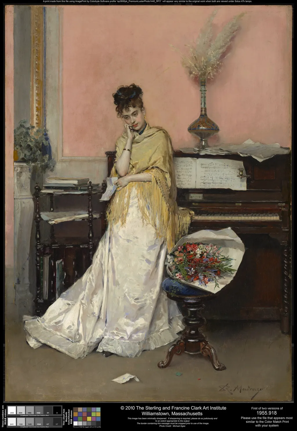 Reverie—The Letter, by Raimundo de Madrazo y Garreta, oil, 1890