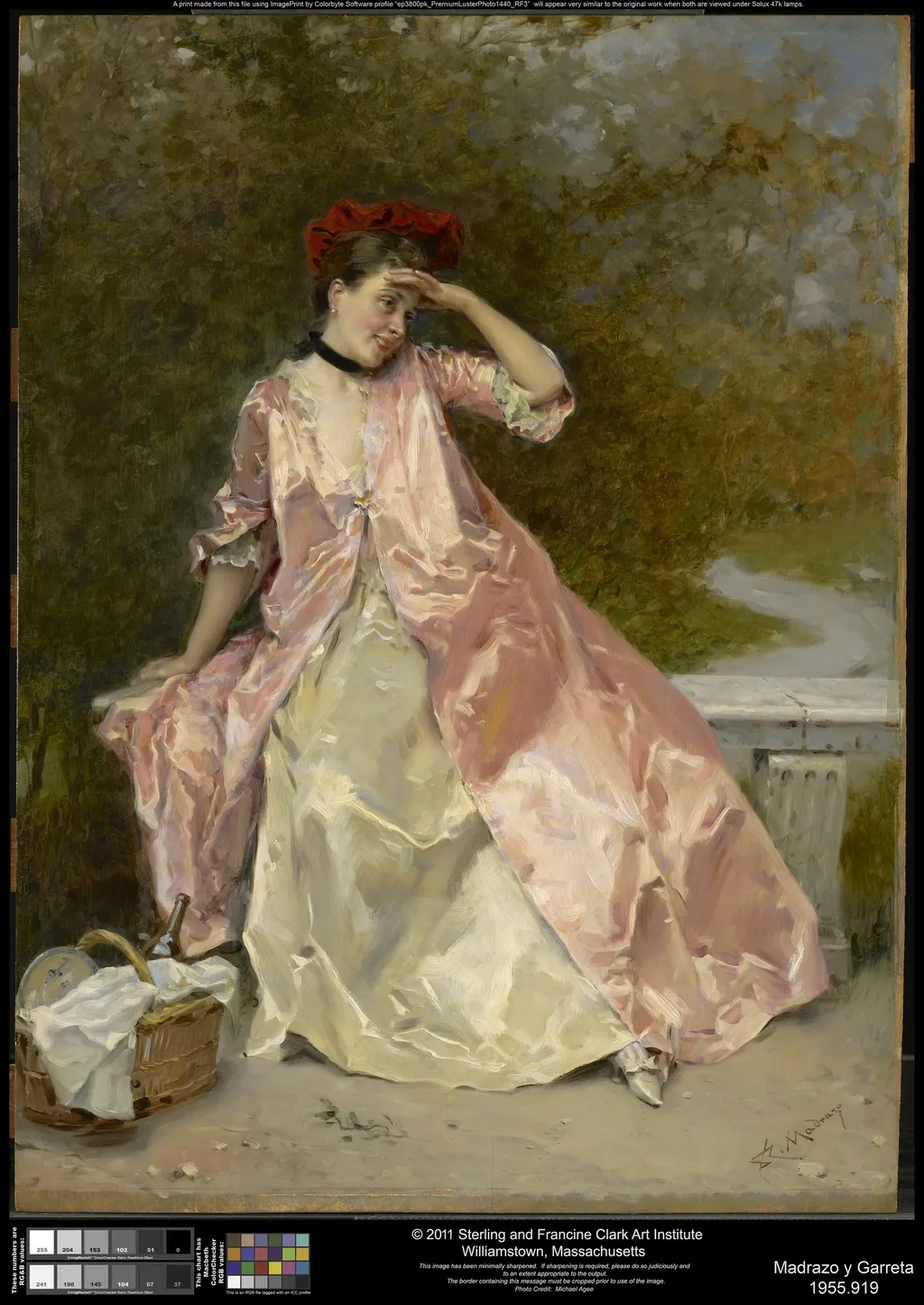 Woman with a Picnic Basket, by Raimundo de Madrazo y Garreta, oil, 1896