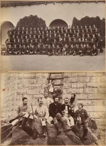 B. c/o Devonshire Regiment, Jhansi (recto); Staff of Messrs. Glover & Co., Sindh Bridge (verso), by Raja Deen Dayal