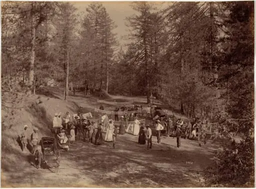 Badminton Party at Mashobra, Shimla, by Raja Deen Dayal