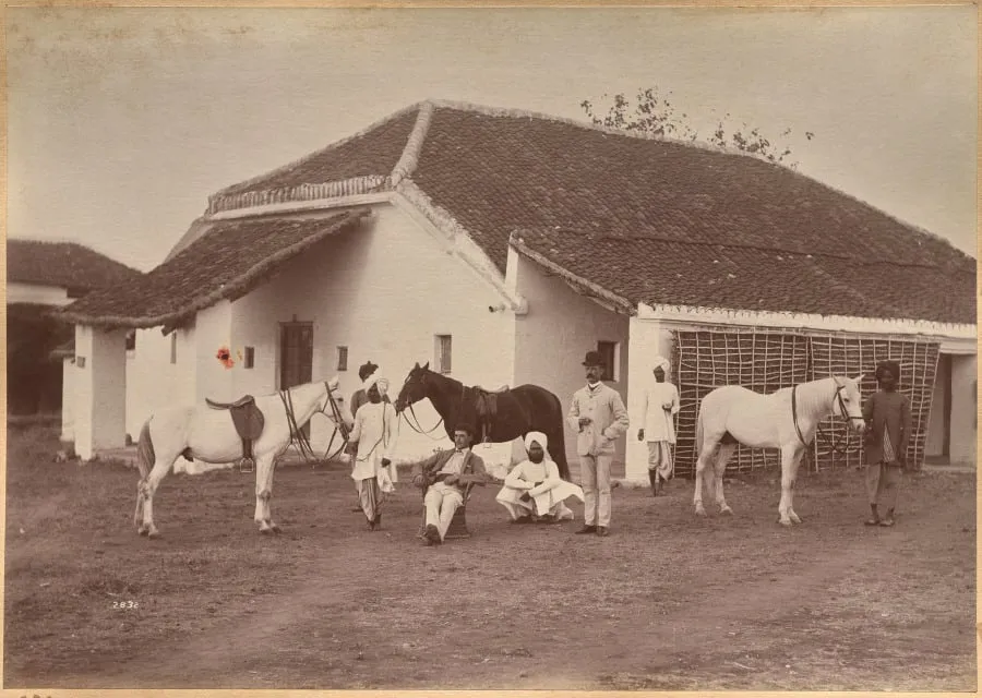 Captain Harris and Ruston, Jhansi, by Raja Deen Dayal, 1884