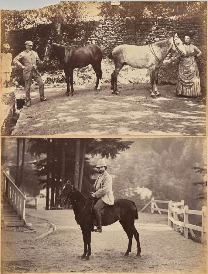 Col. F. G. Oldham (recto, top); Mr. Nowell, Shimla (recto, bottom), by Raja Deen Dayal, 1884