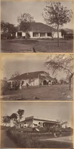 Commissioner's house, Jhansi (recto); Reverend Holcomb's Bungalow (verso, top); Untitled (verso, bottom), by Raja Deen Dayal