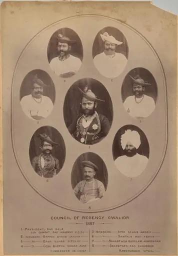 Council of Regency, Gwalior, by Raja Deen Dayal