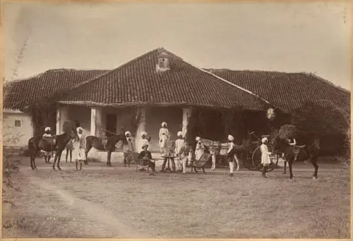 Dr. Morris and party, Jhansi (recto), by Raja Deen Dayal