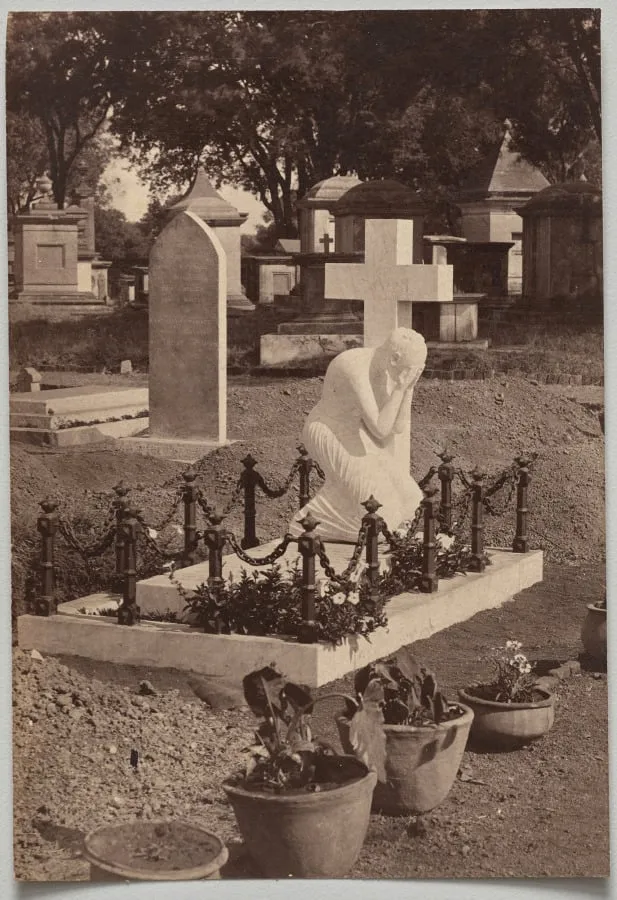 Grave of Dr. Falwasser, Neemuch (recto, left), by Raja Deen Dayal, 1884