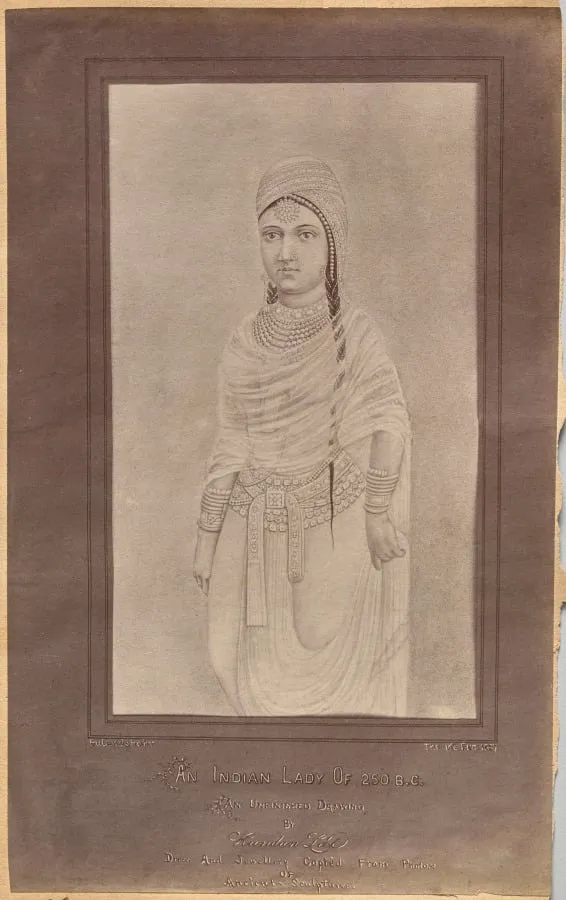 Indian Lady 250 BC (verso, right), by Raja Deen Dayal, 1884