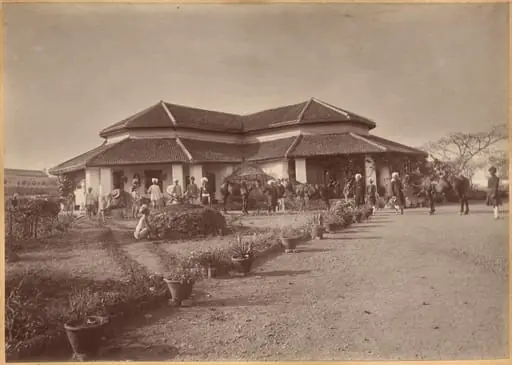 Major Creagh's home, Mhon (verso), by Raja Deen Dayal
