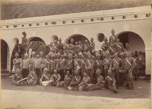 Men of Elephant Battery, Jhansi (verso), by Raja Deen Dayal