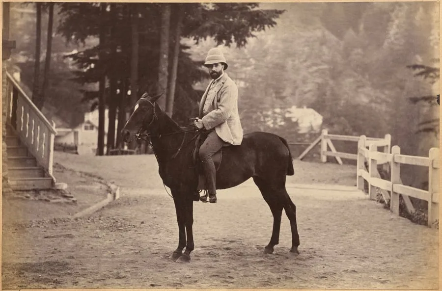 Mr. Nowell, Shimla (recto, bottom), by Raja Deen Dayal, 1884