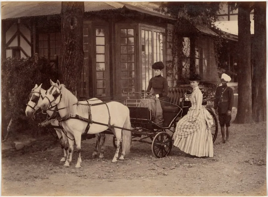 Mrs. and Miss Lyall, Shimla, by Raja Deen Dayal, 1887