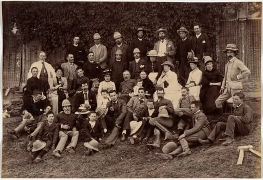Picnic Party at Mr. Peliti's Country House, Mashobra, by Raja Deen Dayal