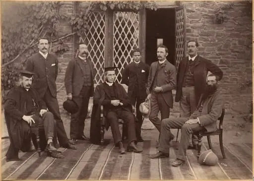 Principal and Teachers of Bishop Cotton School, Shimla (recto), by Raja Deen Dayal