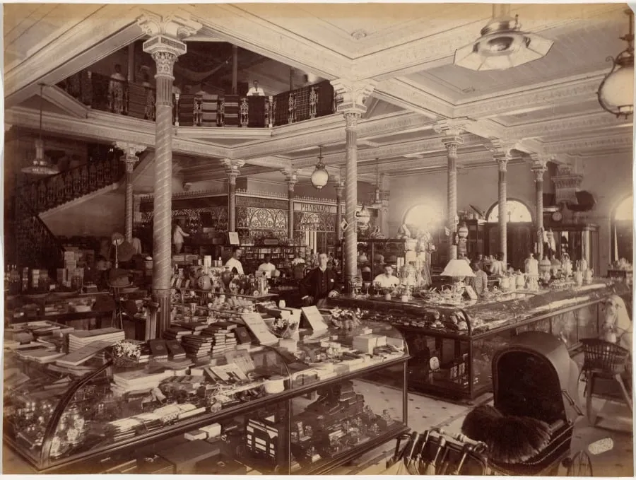 Treacher and Co.'s Shop in the Fort, Bombay, by Raja Deen Dayal, 1886
