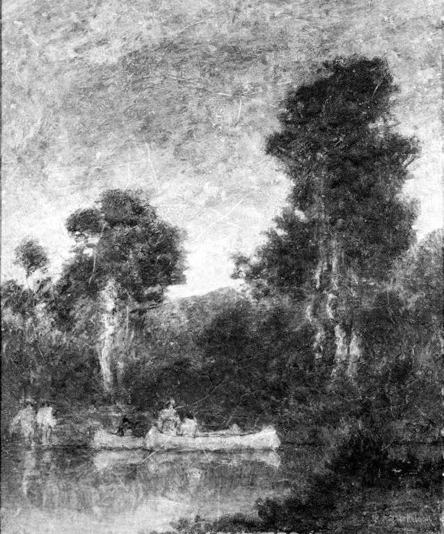 Embarkation, by Ralph Albert Blakelock, oil, 1894