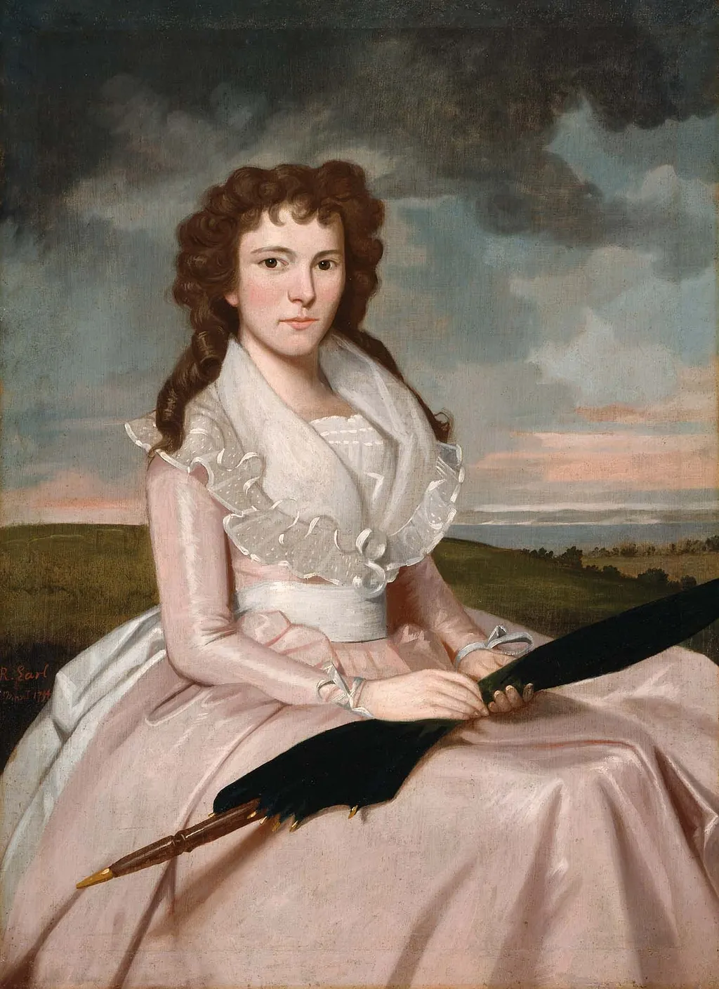 Huldah Bradley, by Ralph Earl, oil, 1798