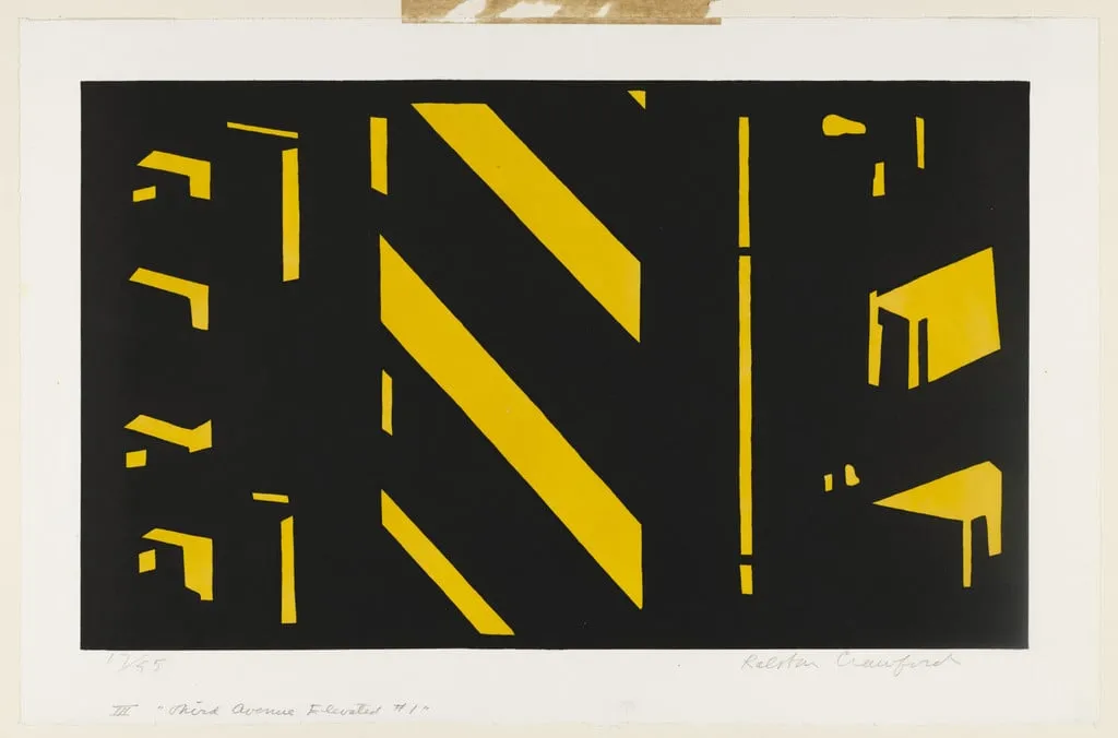 Untitled, by Ralston Crawford, ink, 1952