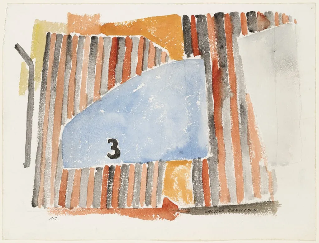 Untitled, by Ralston Crawford, watercolor, 1939