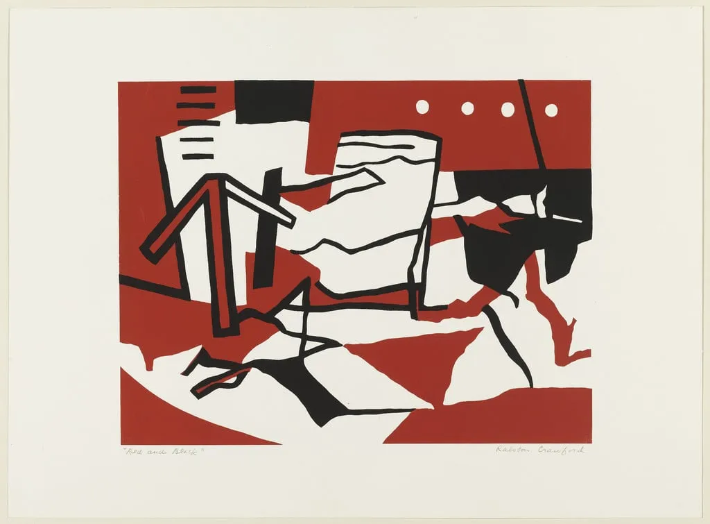 Untitled, by Ralston Crawford, ink, 1949