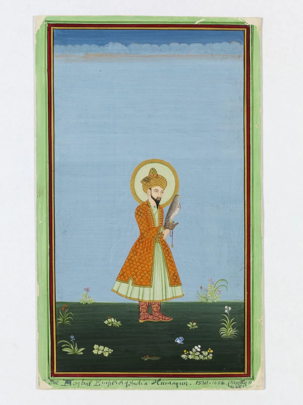 Emperor Humayun, by Ram Gopal, paint, 1890