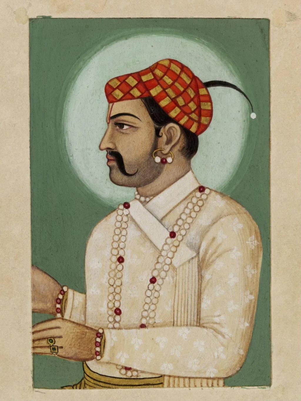 Maharaja Bhao Singh, by Ram Gopal, paint, 1890